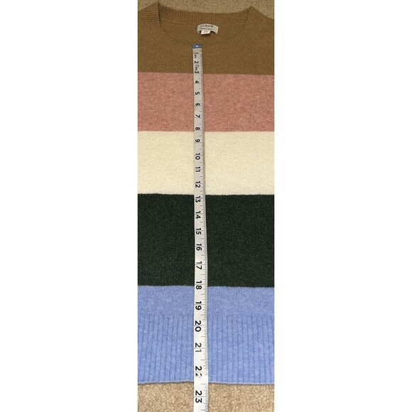 J.Crew 2X Womens Sweater Striped Extra Soft Stretch Lightweight Crew Neck Color - Picture 7 of 15